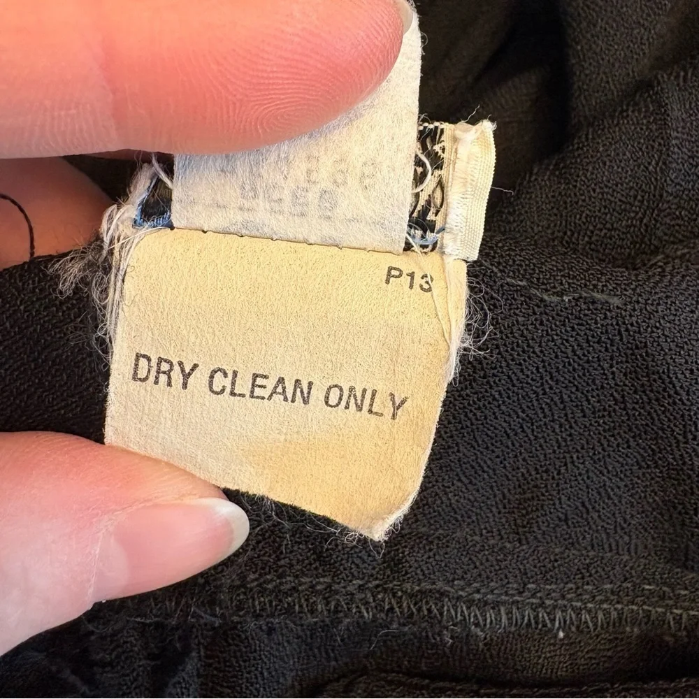 Vintage 1960s Franklin Simon New York Black Pleated Palazzo Wide Leg Pants - Picture 7 of 9